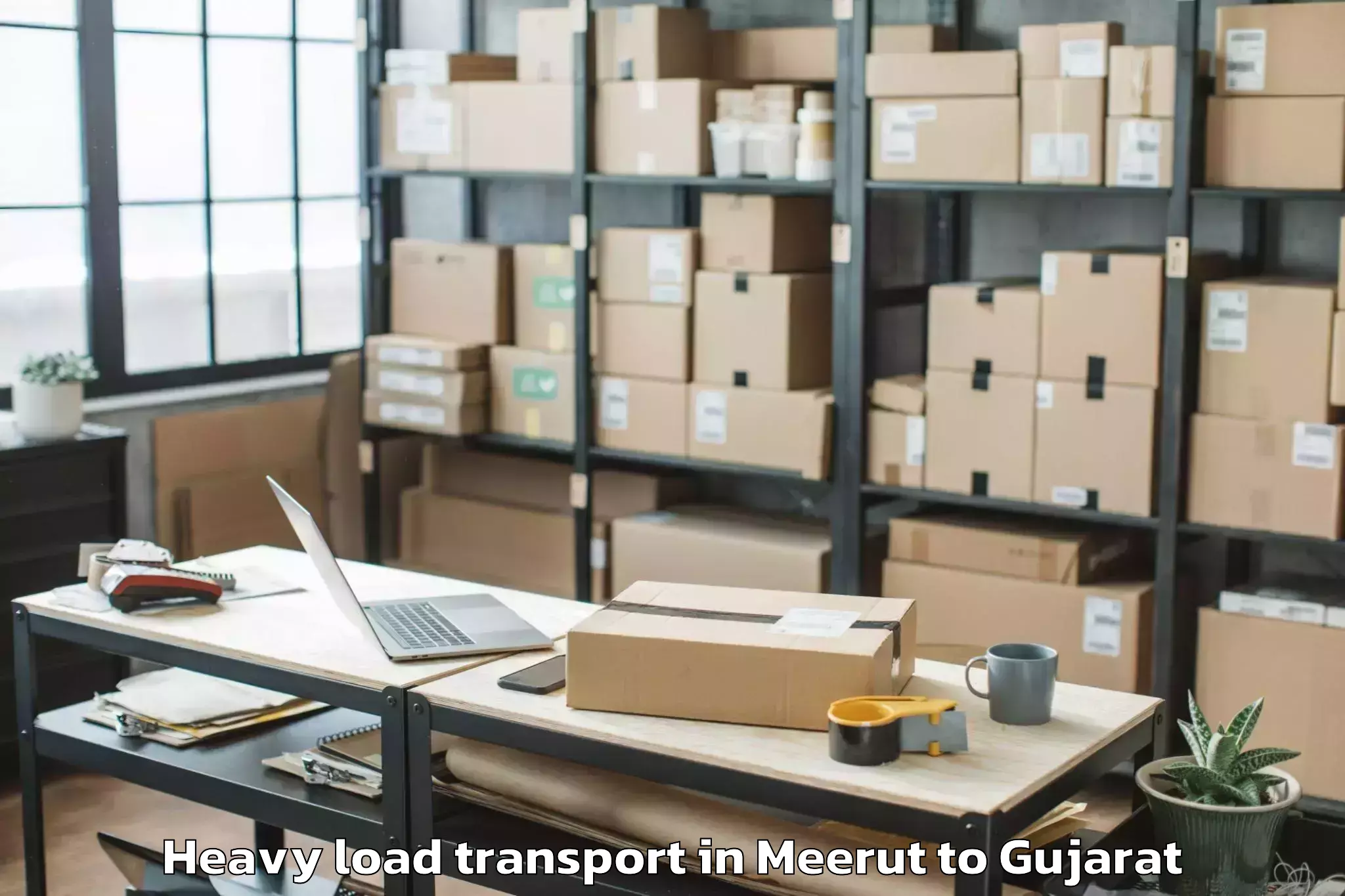 Top Meerut to Dhanera Heavy Load Transport Available